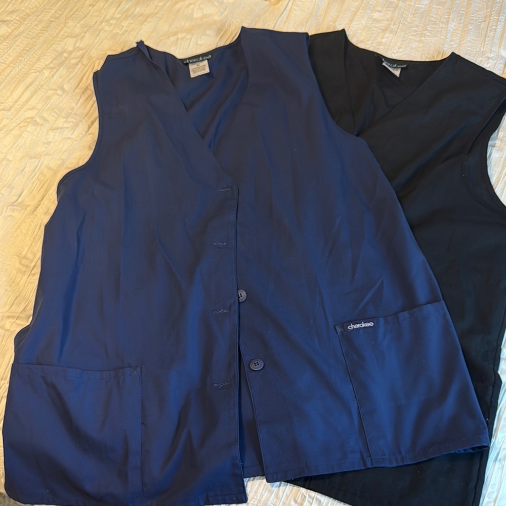 Cherokee Navy and Black Sleeveless Vests